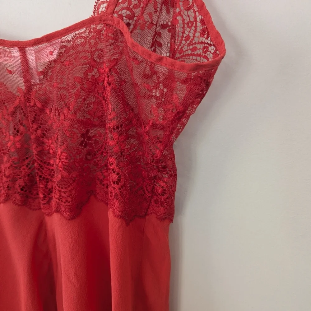 Vintage Victoria's Secret Silk Front Tie‎ Babydoll Lingerie Slip